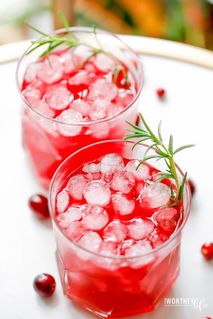 Festive colored non-alcoholic drinks