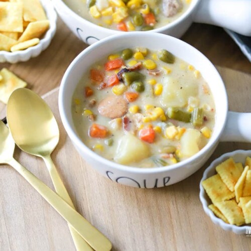 Instant Pot Vegetable + Sausage Chowder - Gluten Free Recipe