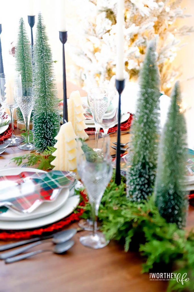 Christmas table settings