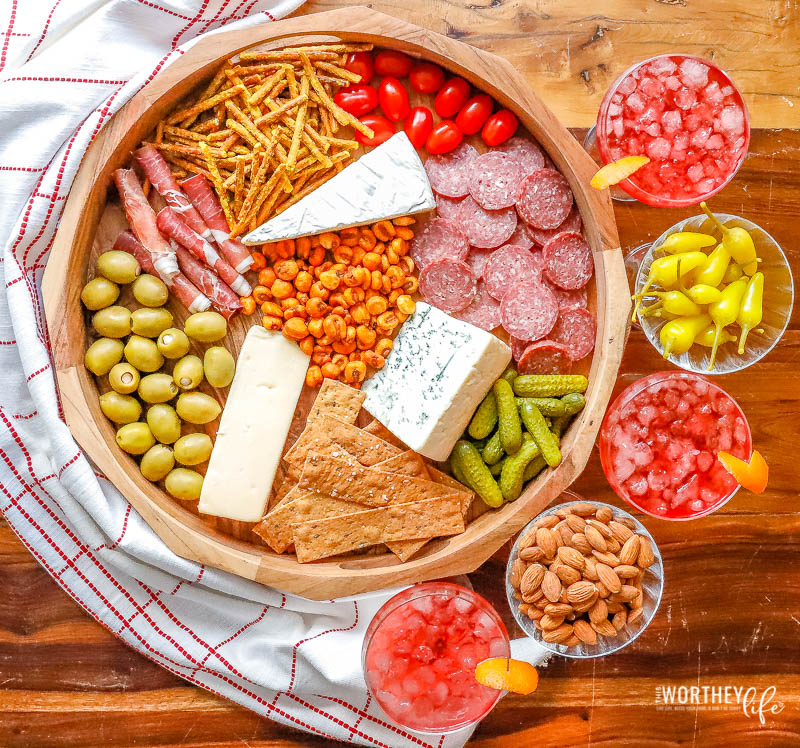 Large Charcuterie Board Idea Holiday Cocktail