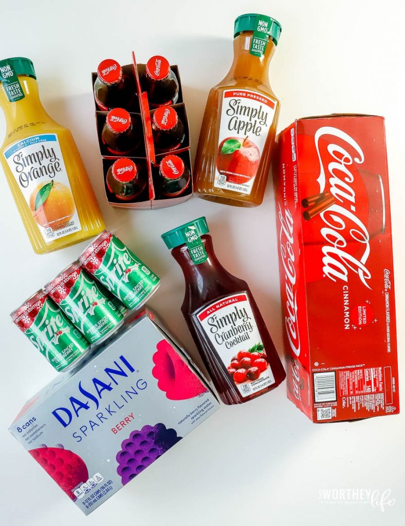 Ingredients needed for a mocktail bar