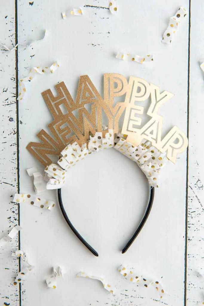 DIY Happy New Year Headband Made With A Cricut