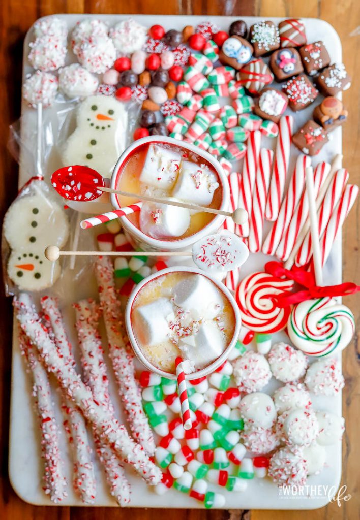 Peppermint White Hot Chocolate Board idea