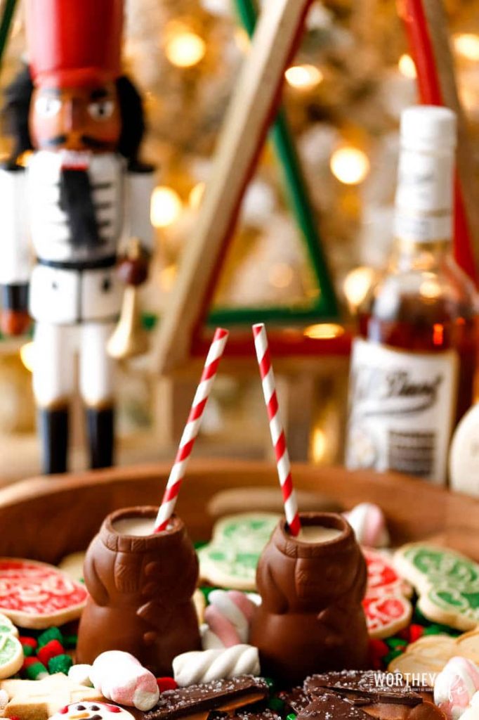 Snowman hot chocolate shots