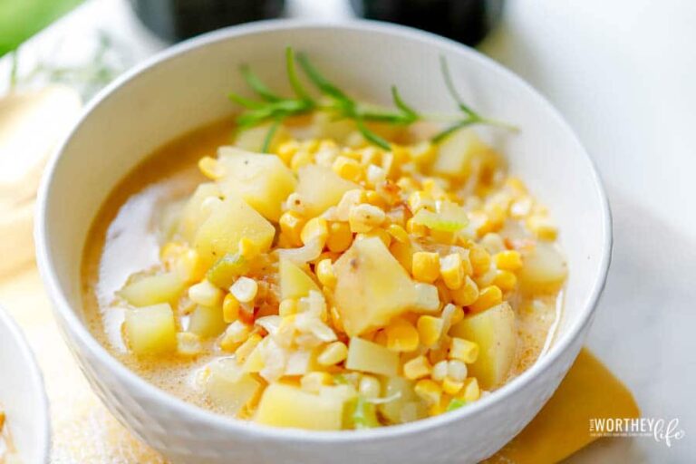 Vegan Corn Potato Chowder Instant Pot Recipe Idea