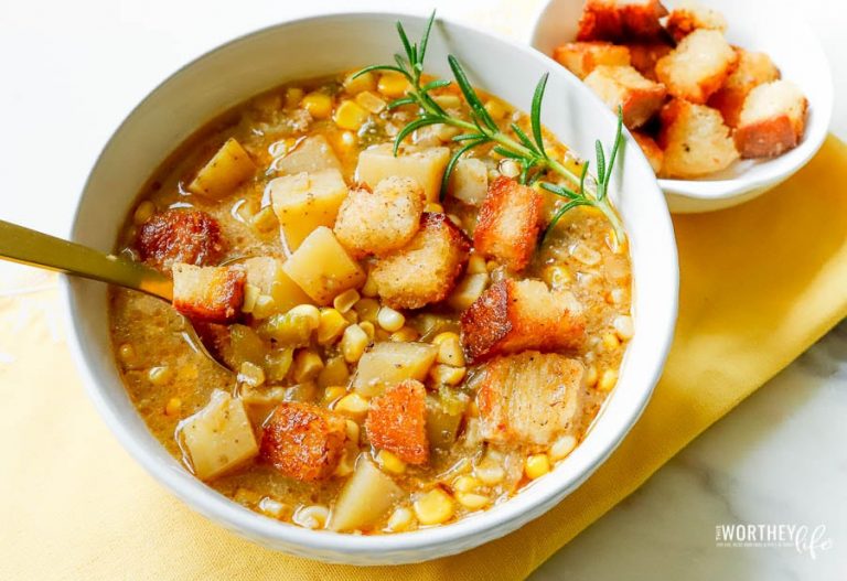 Vegan Corn Potato Chowder Instant Pot Recipe Idea