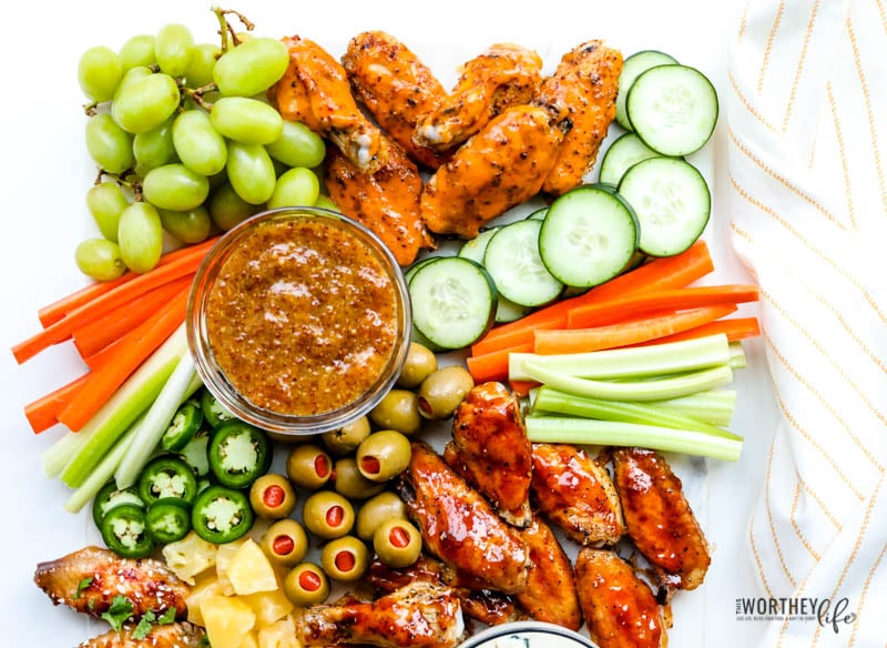 Game Day Grazing Board with Chicken Wings