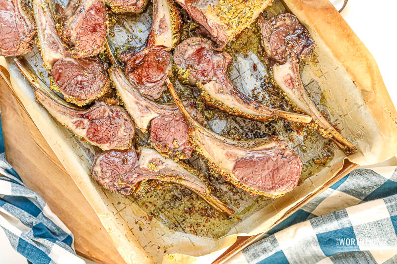 Garlic Parmesan Herb Crusted Lamb Rack