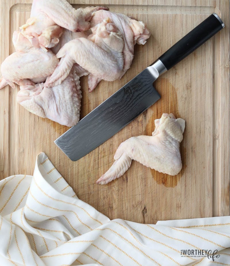 how to cut a chicken wing
