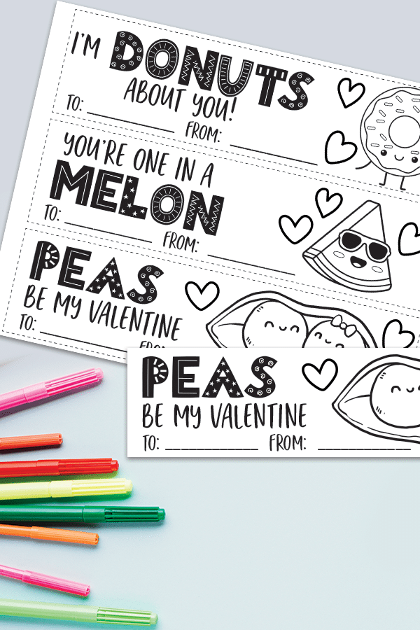 free Valentine's Day Kid's bookmark printable