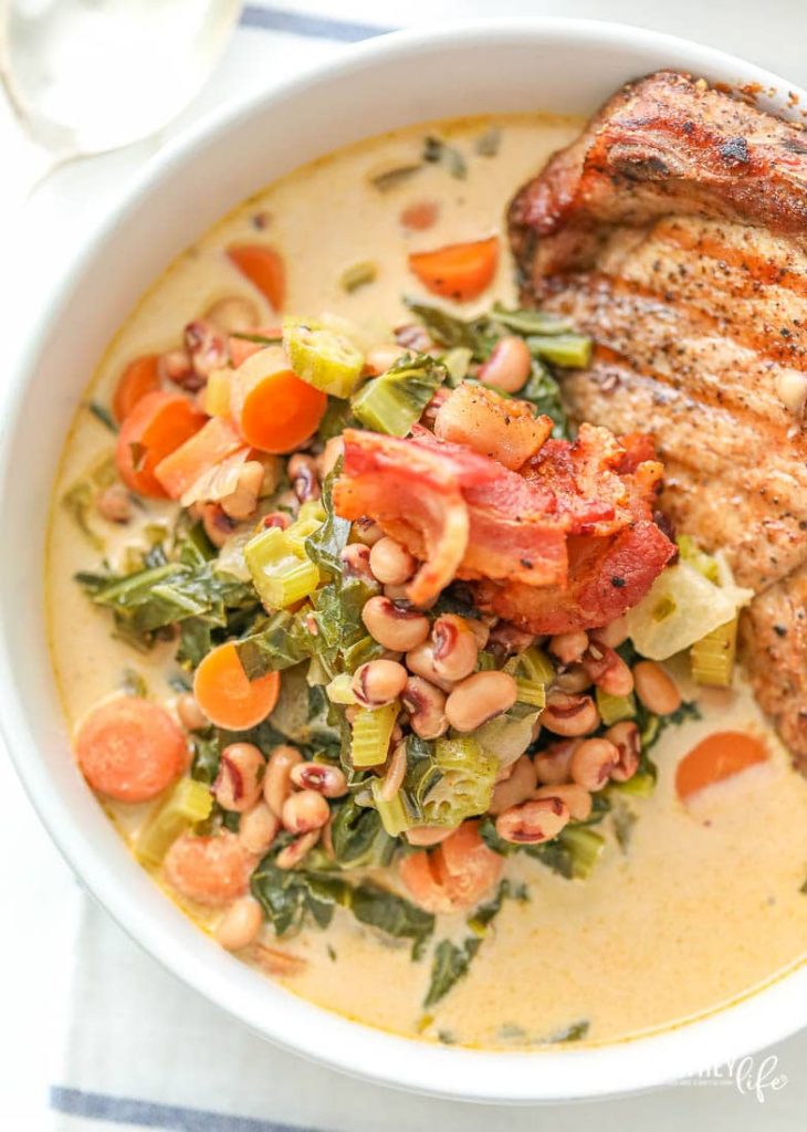 Black Eyed Peas Instant Pot plus grilled pork chops