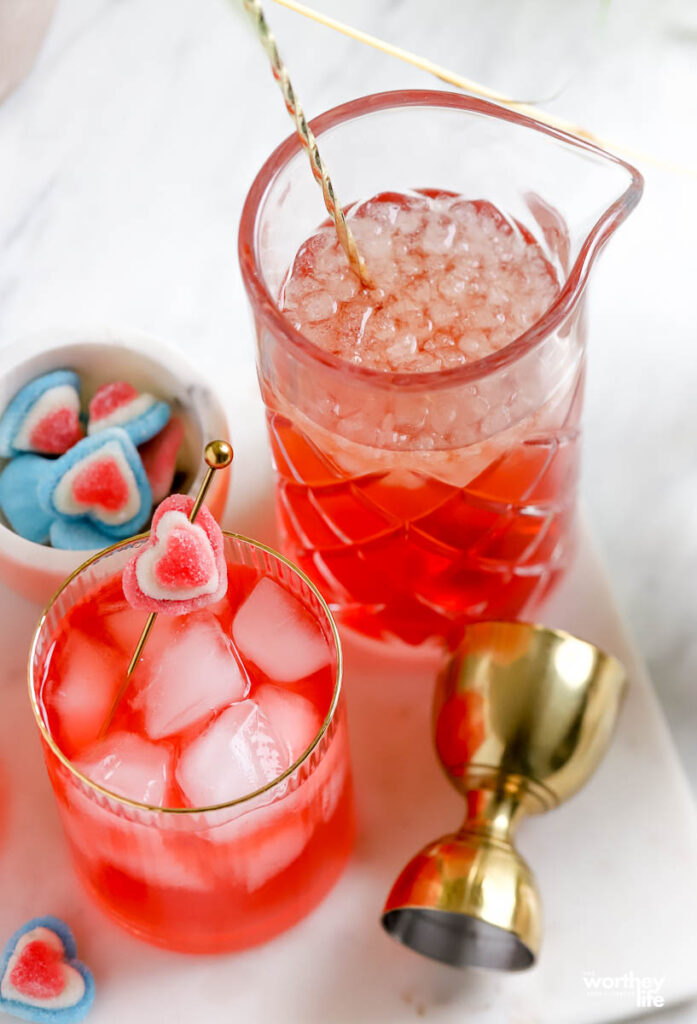 Ingredients for a Lemonade and Vodka cocktail