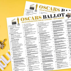 Free 2023 Oscar Ballot Printable