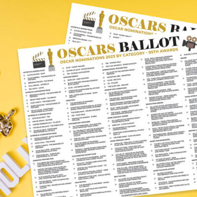 Free 2023 Oscar Ballot Printable
