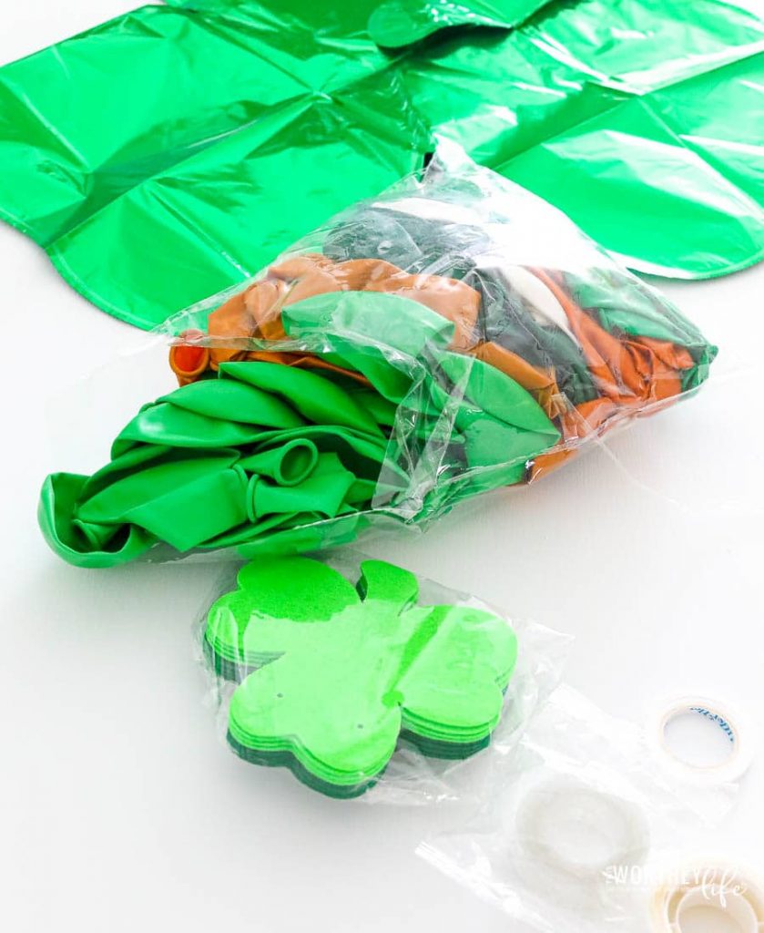 Balloon Kit for a St. Patrick's Day balloon garland