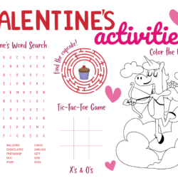 Valentine's Activity Sheet Printable