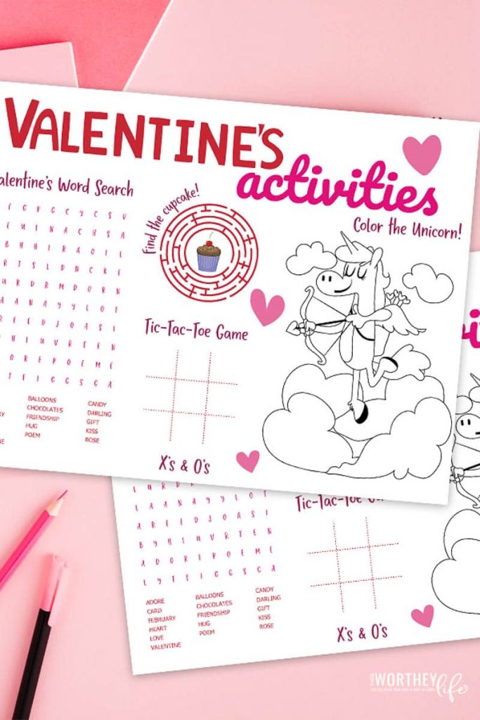 valentines day worksheet