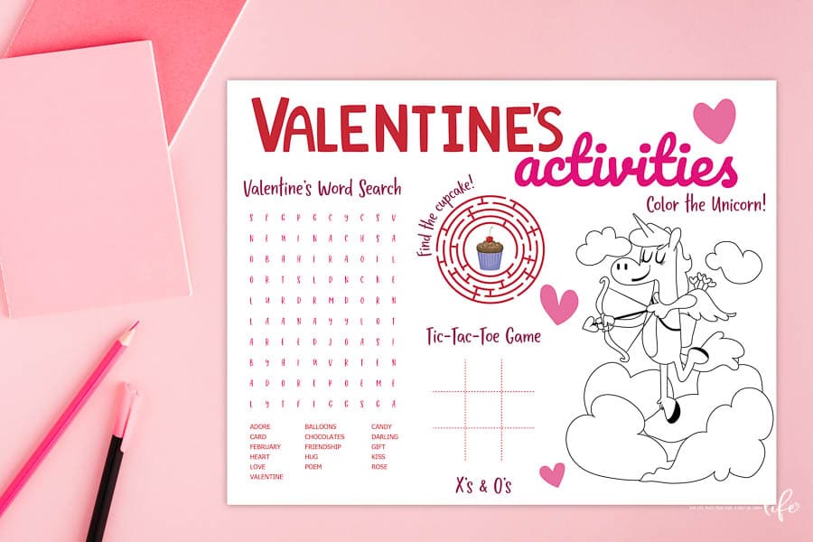 FREE Valentine's Activity Sheet