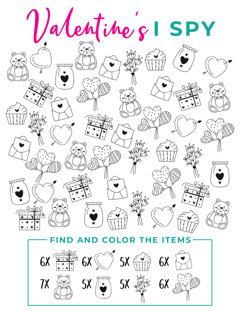 Valentine's iSpy Printable