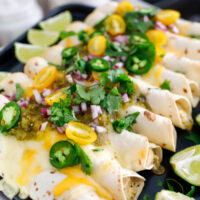 Air Fryer Loaded Taquitos With Chicken