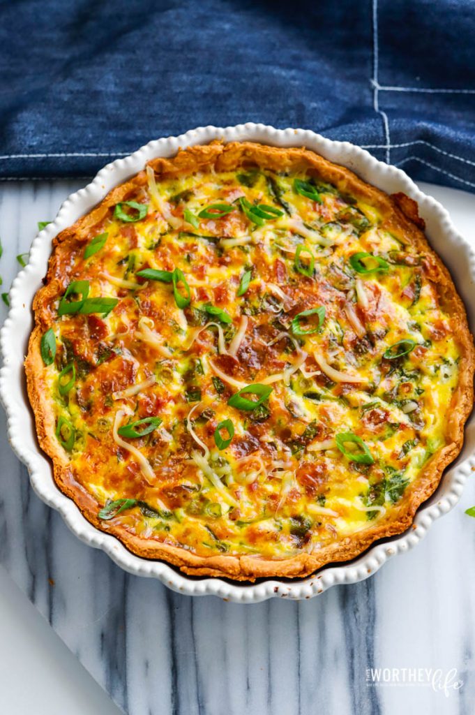 Loaded Ham and Spinach Quiche