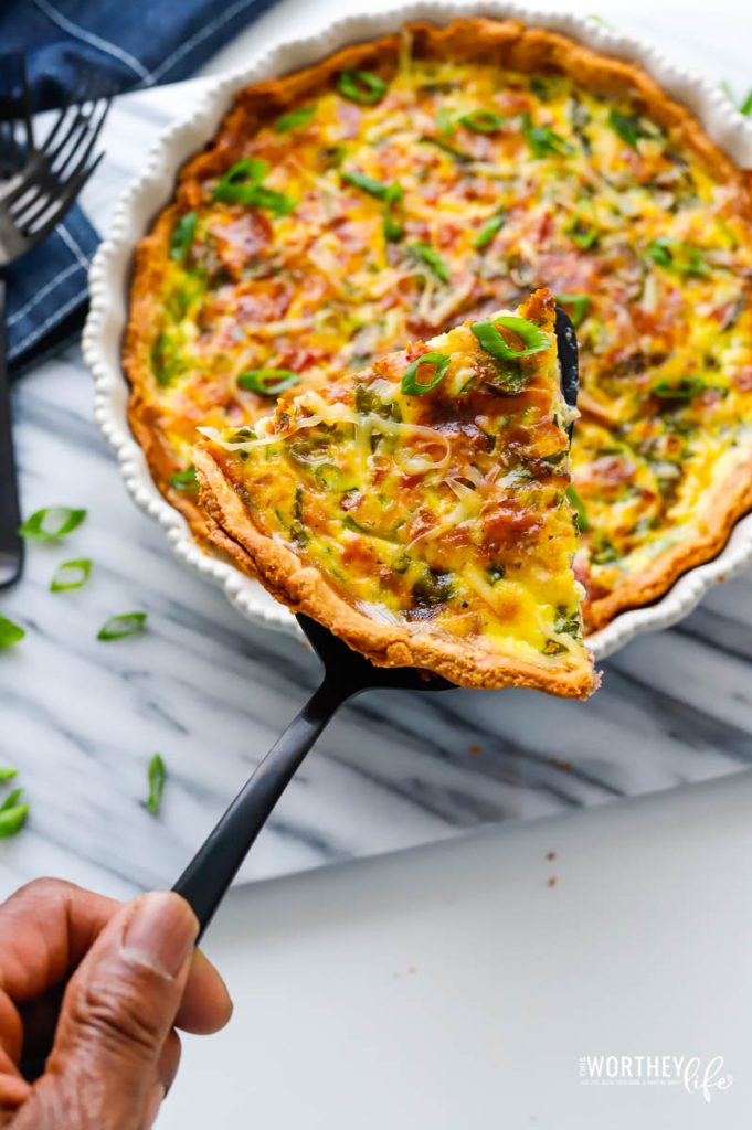 Loaded Ham and Spinach Quiche