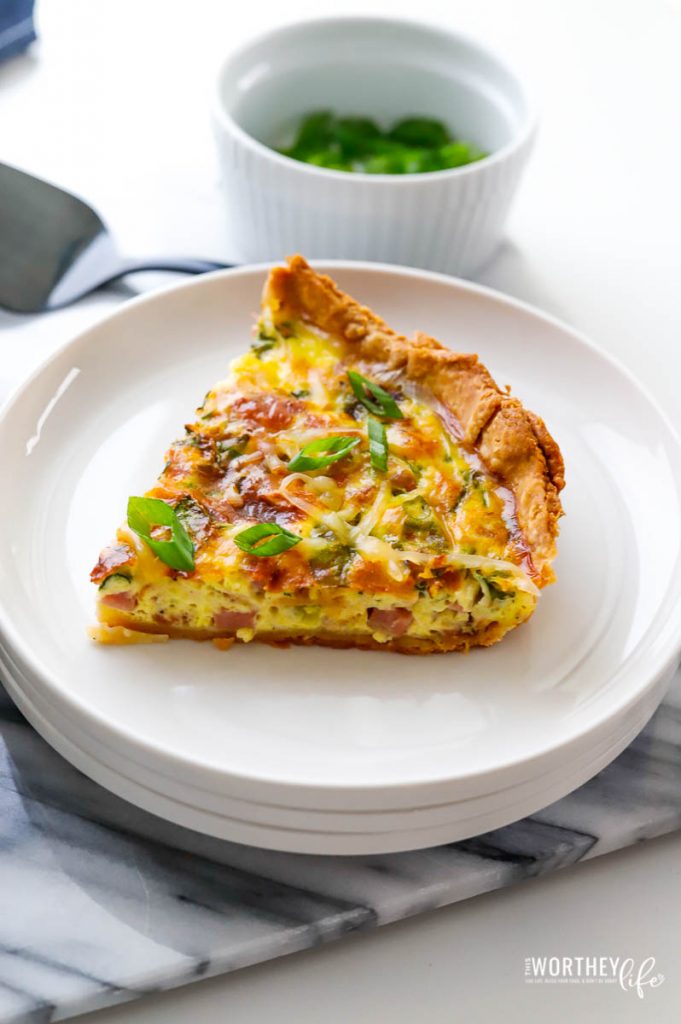 Loaded Ham and Spinach Quiche
