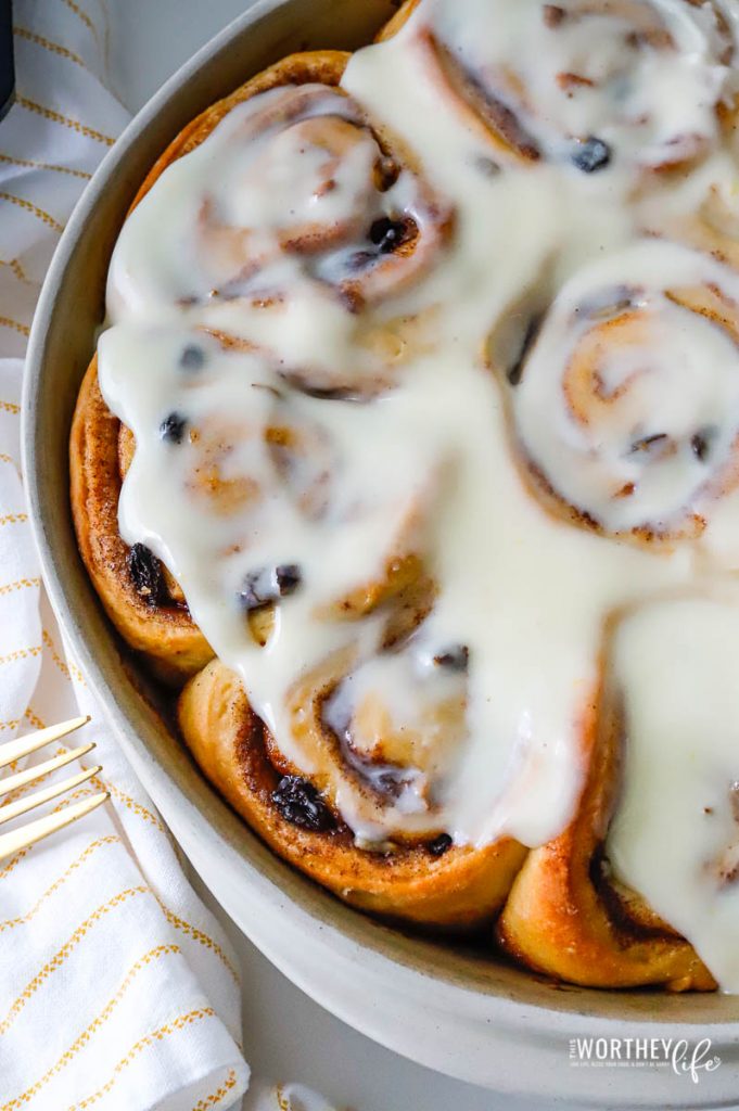 Cinnamon Rolls With Lemon Glaze Icing For Baking, Breakfast or when