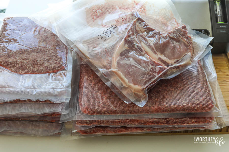 how to freeze meat with Foodsaver