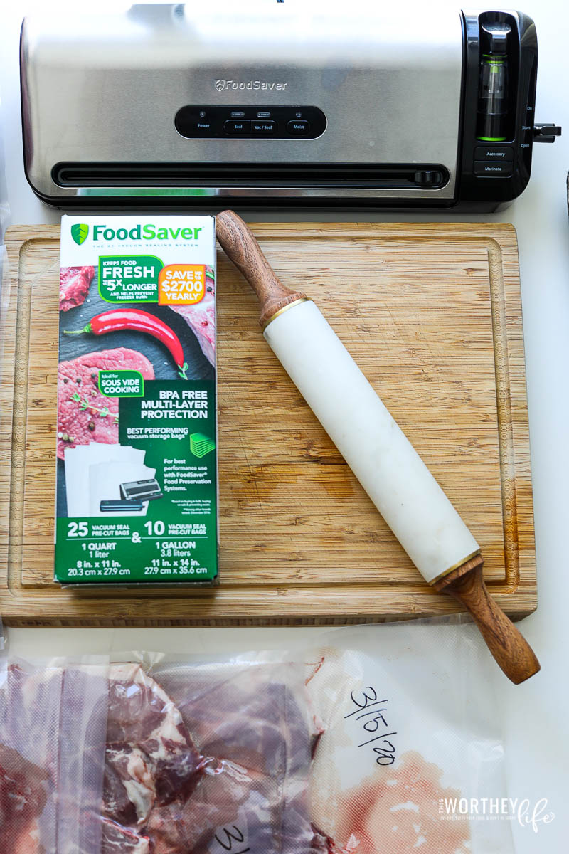 how to freeze meat with Foodsaver