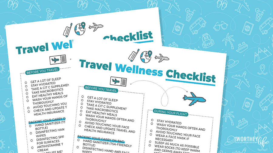 Travel Wellness Checklist printable