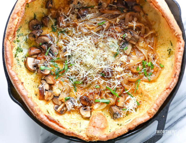 Savory Dutch Baby Recipe Made In A Cast Iron Skillet