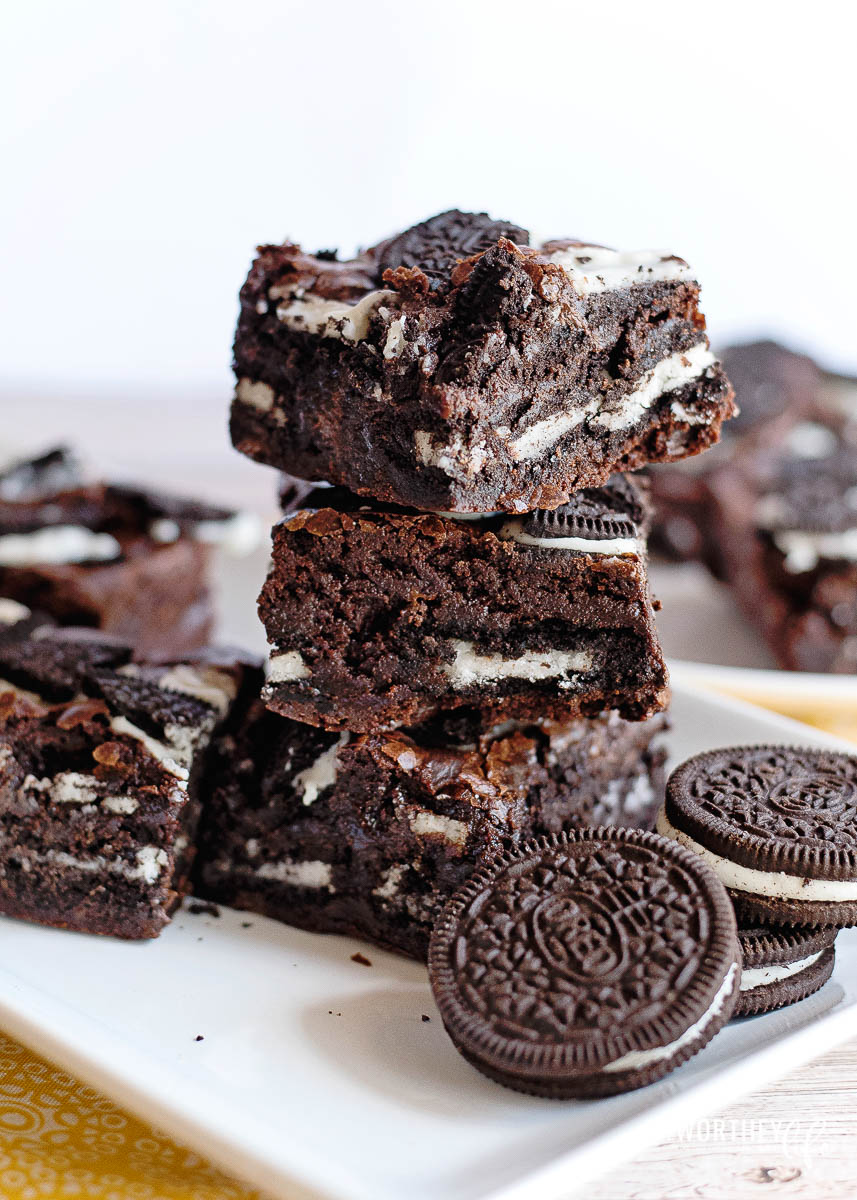 Stuffed Oreo Brownies