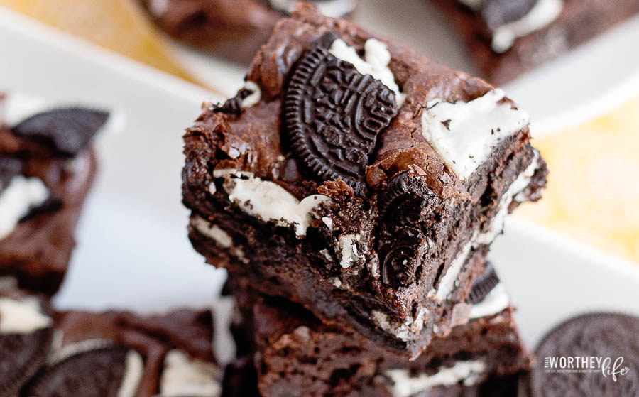 Stuffed Oreo Brownies