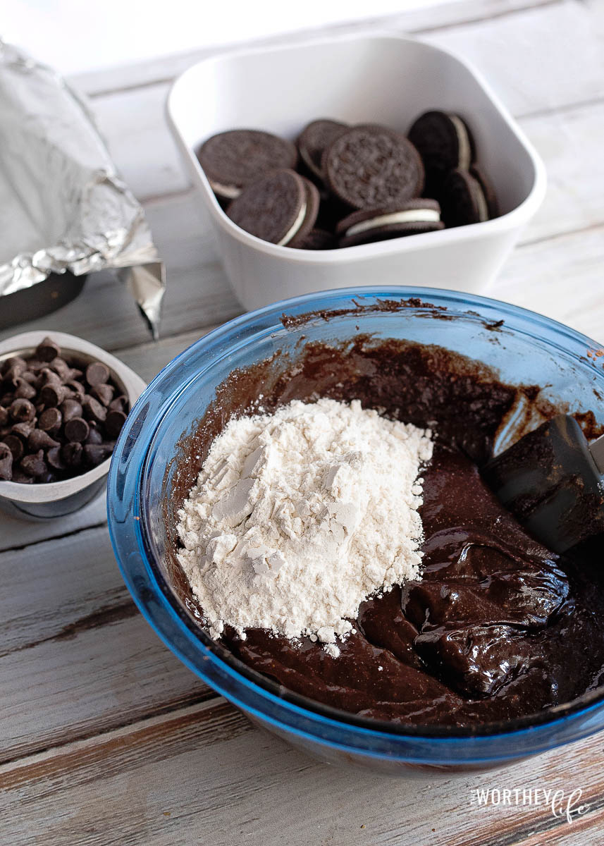 Ingredients for Oreo Brownie Recipe