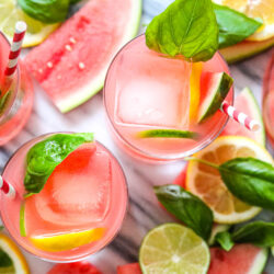 Watermelon Pink Lemonade Vodka Cocktail