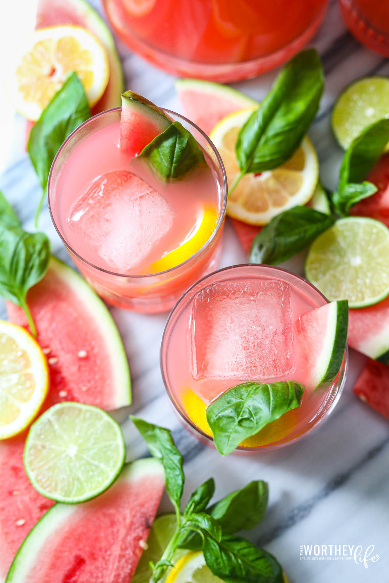 Watermelon Pink Lemonade Vodka Cocktail