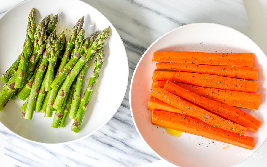 the vegetables to serve with lamb