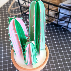 DIY Mini Potted Paper Cactus Using Your Cricut