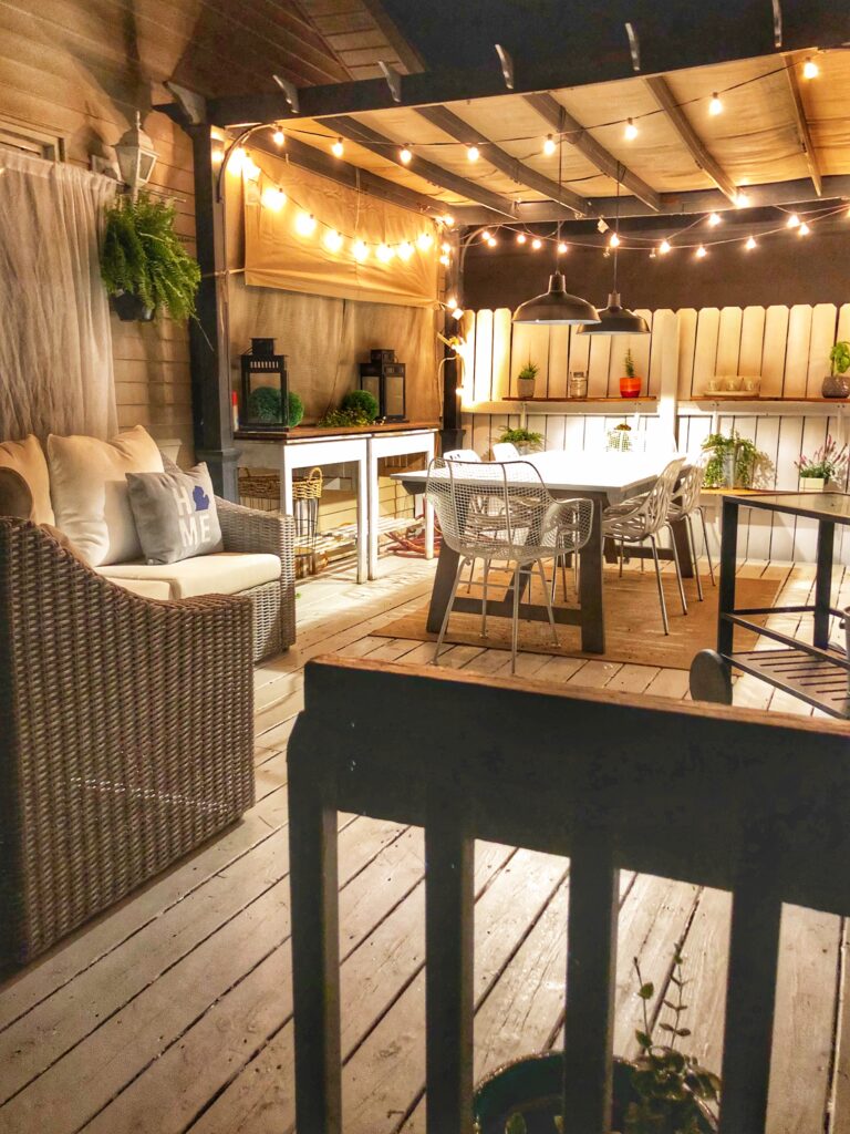 Shabby Chic Outdoor Living Space