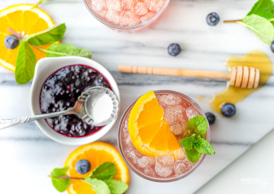 Blueberry Smash Tea Mocktail