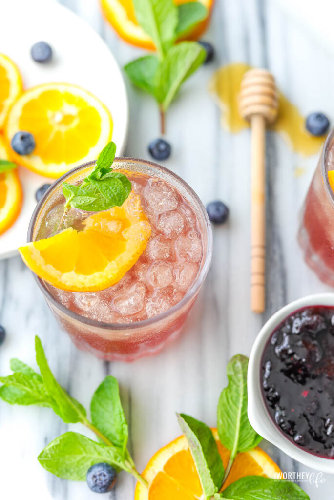 Blueberry Smash Tea Mocktail