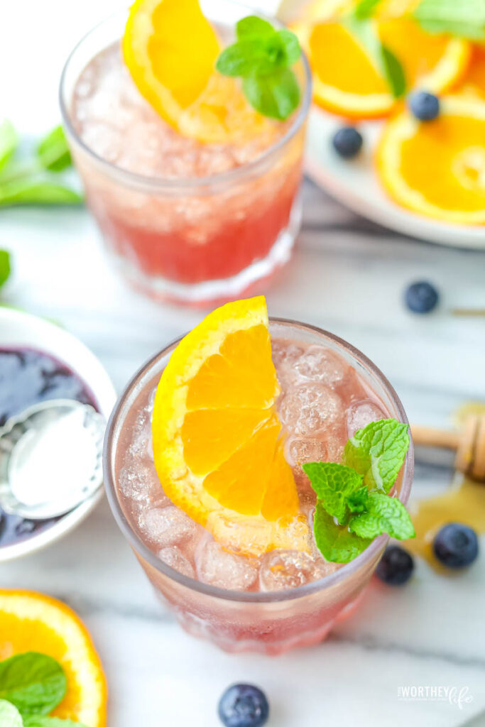 Blueberry Smash Tea Mocktail