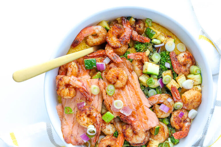 Fish and Grits Salmon, Shrimp + Cheesy Grits Recipe