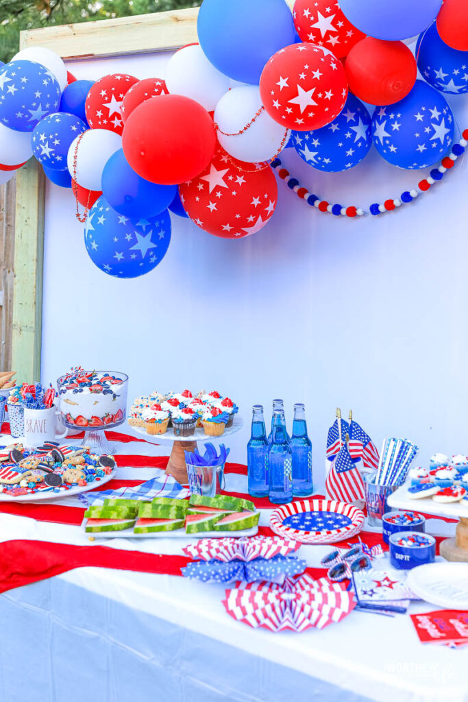 Red, White & Blue Dessert Table