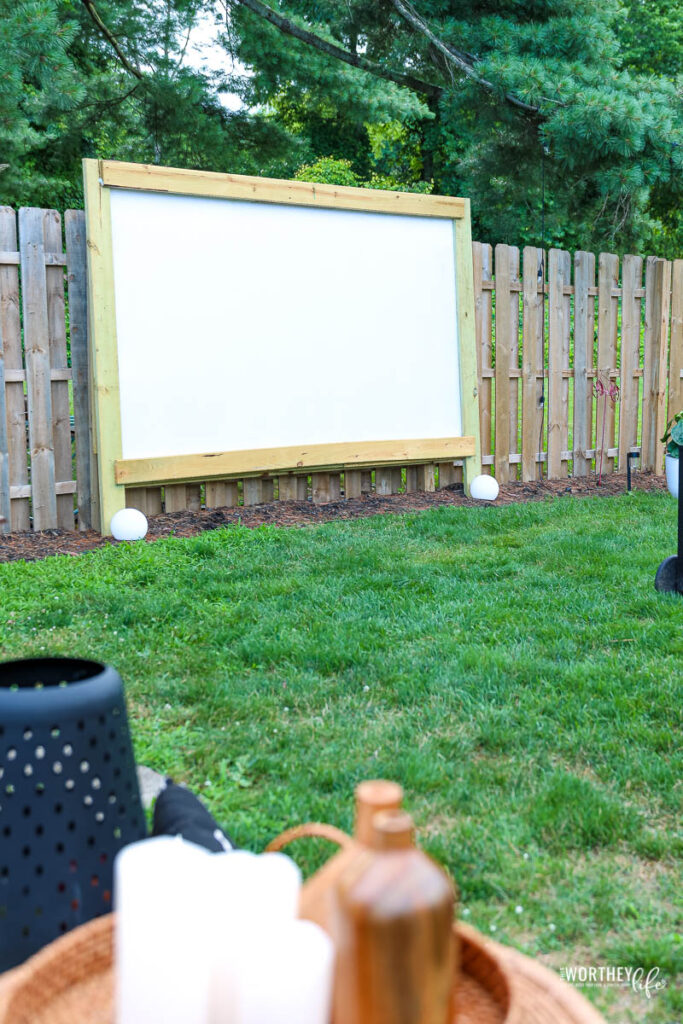 Material List + Directions for our Outdoor Movie Screen