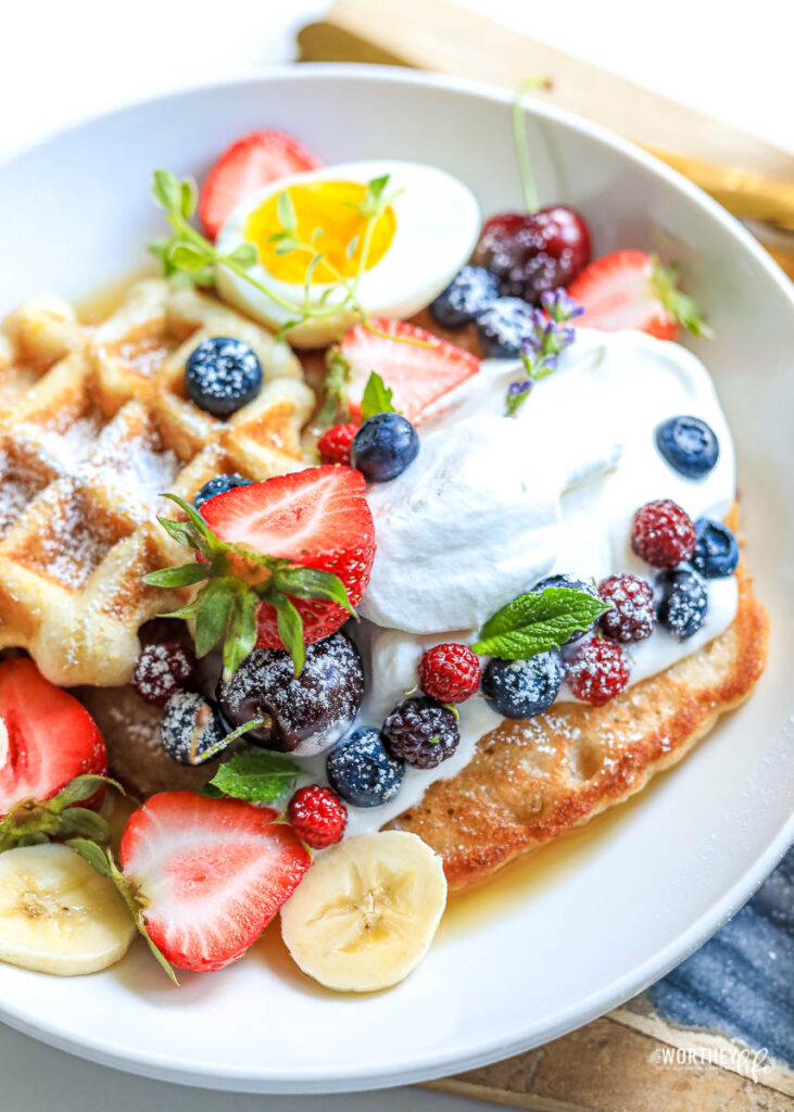 Waffle and Pancake Berry Breakfast