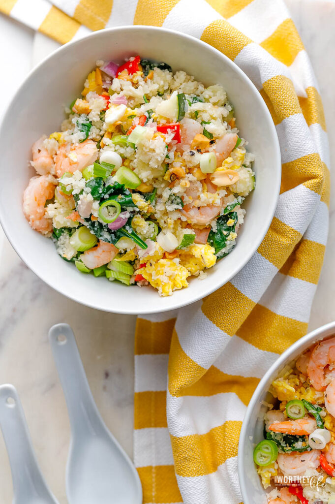 Cauliflower Rice Stir-Fry With Shrimp