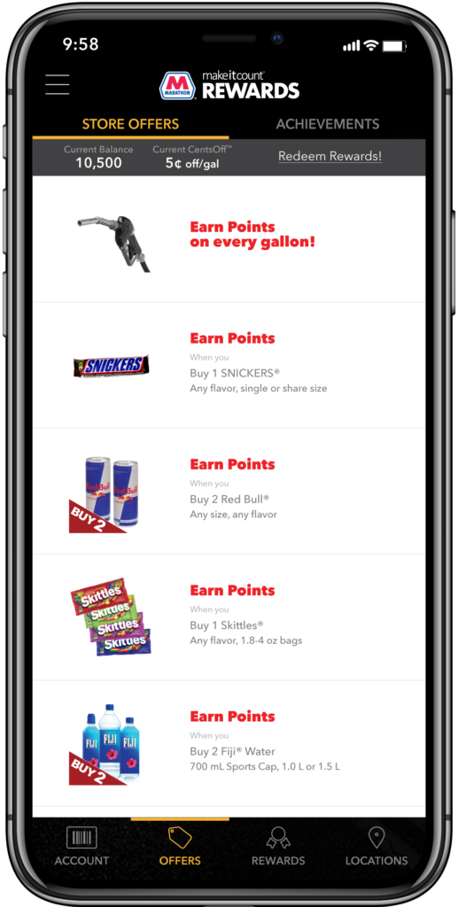 Marathon’s MakeItCount Rewards app