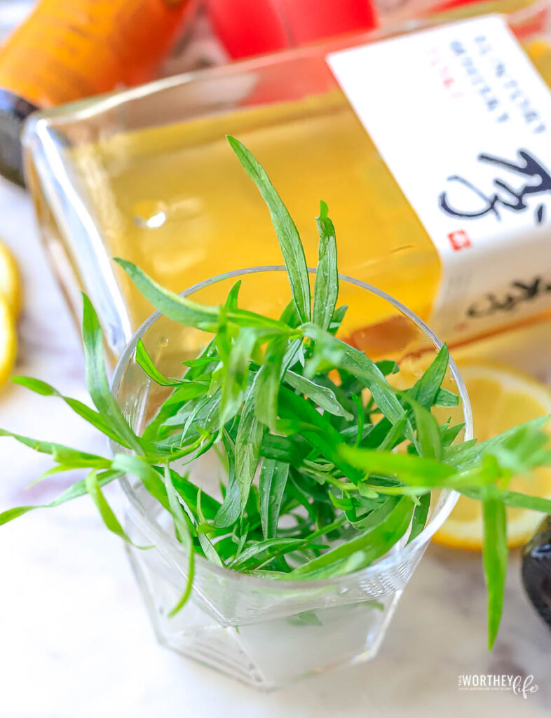 tarragon as a cocktail garnish